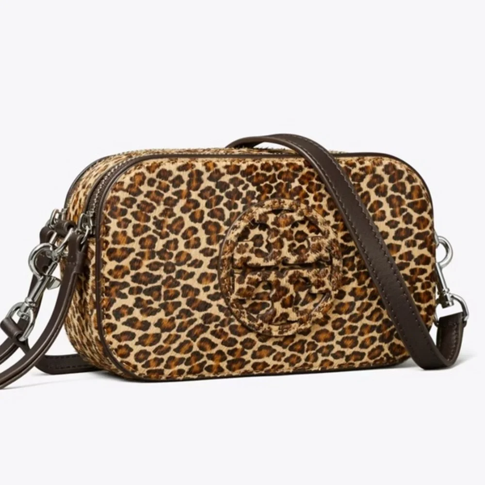New Tory Burch MINI MILLER LEOPARD-PRINT CROSSBODY BAG